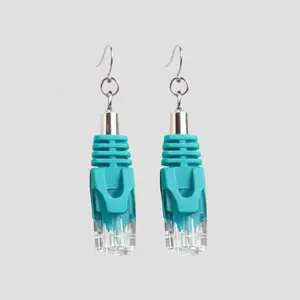 Ethernet Cable Earrings | Data Drip - Green