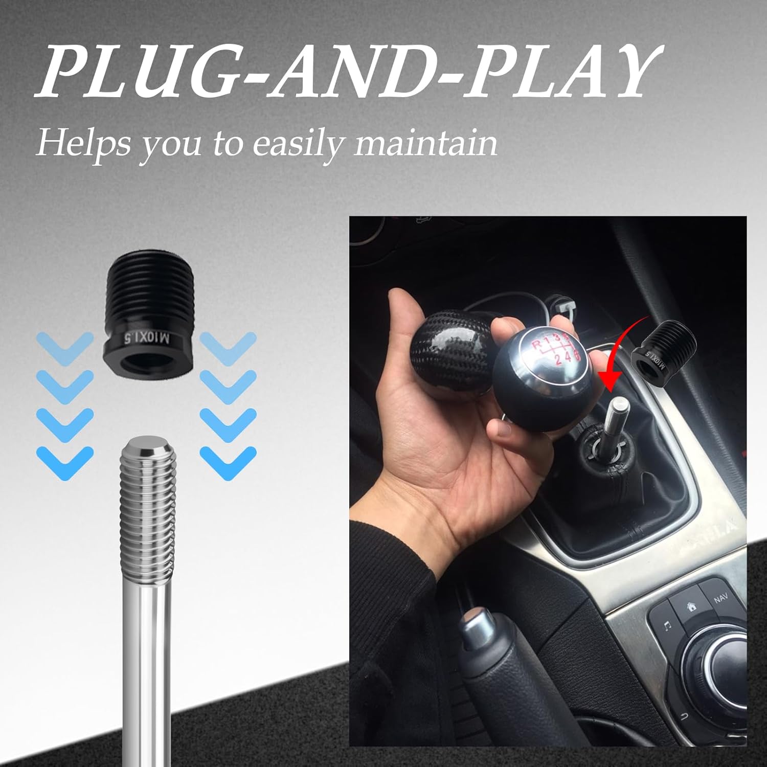 5PCS Shift Knob Adapter,Aluminum Alloy Shifter Knobs Thread Adapter for Connecting Shifts Knobs with Shifts Stick,Stick Shift Knob Adapters ID M8×1.25,M10×1.25,M10×1.5,M12,M14 5PCS Shift Knob Adapter,Aluminum Alloy Shifter Knobs Thread Adapter for Connecting Shifts Knobs with Shifts Stick,Stick Shift Knob Adapters ID M8×1.25,M10×1.25,M10×1.5,M12,M14