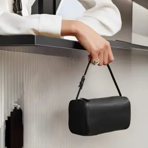 Alice and Tom's Bag Shop Simple Cowhide Handbag Small Square Baguette Bag for Women Trendy Daily Use