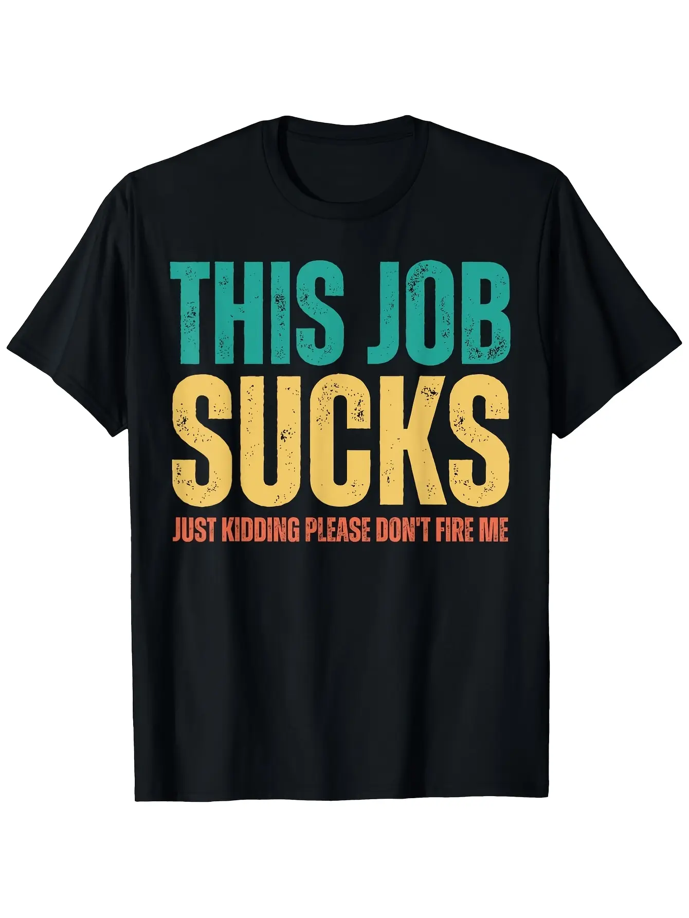Funny _This Job Sucks_ Sarcastic Coworker Gift T-S  unisex soft cotton short sleeve t shirt, vintage graphic casual tee for men women teens, perfect birthday holiday gift for camping travel gym daily street  wear