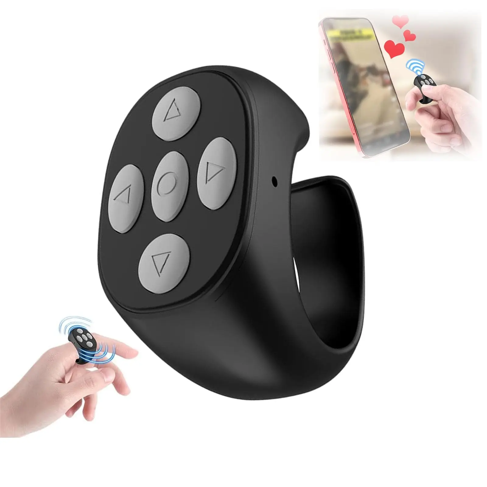 Remote Scrolling Ring for TikTok, Bluetooth Page Turner for iPad iPhone ...