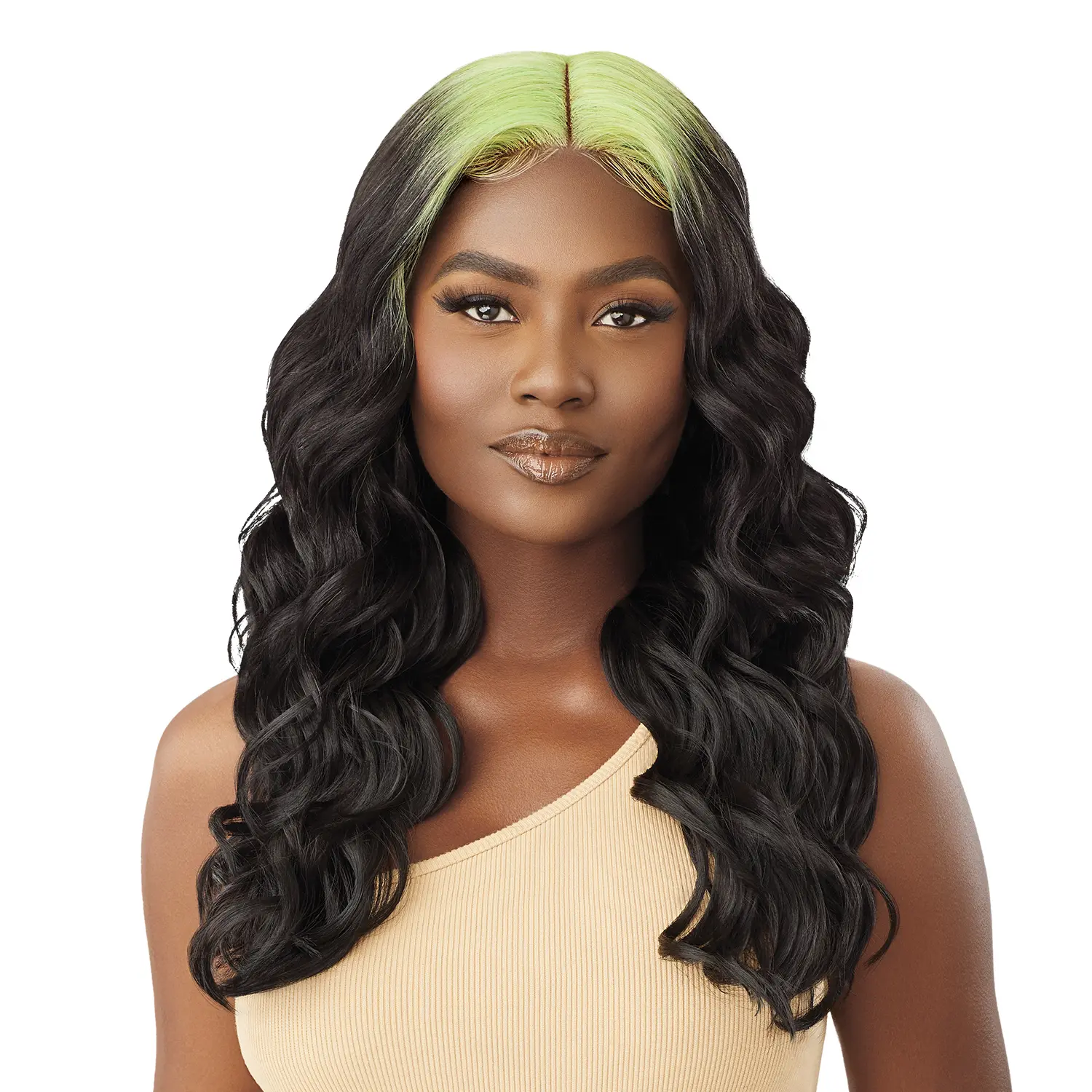 Outre Glueless HD Lace Frontal Wig - Color Bomb Crismina, Synthetic Fiber with Natural Baby Hairs, #nofilter Glueless HD Wig Pick, Glueless Hd Wigs