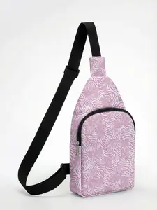 Women's Fashion Chest Bag with Adjustable Strap, Large Capacity Waist Pack, Gradient Zebra Print, Durable Crossbody Bag for Travel and Hiking