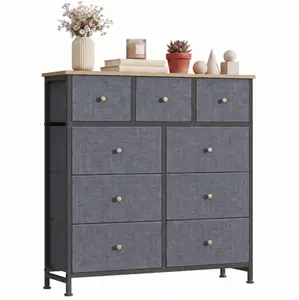 CONCETTA 9-Drawer Fabric Dresser Storage Chest for Bedroom, Closet, Storage Furniture for Adults, Blue
