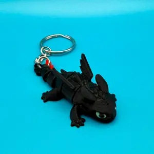 Toothless Keychain with Glow in the dark eyes