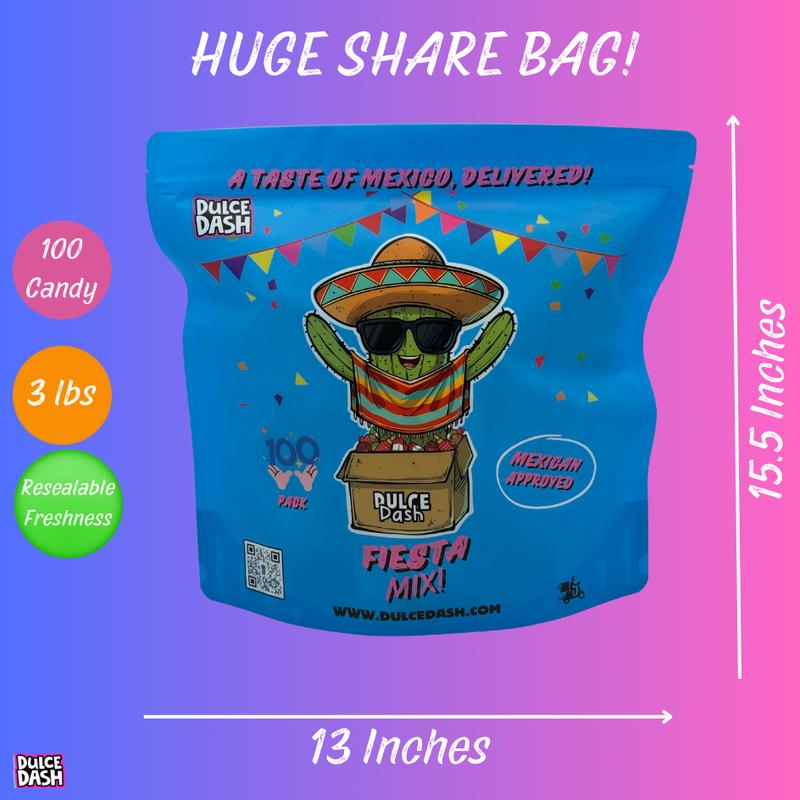 Mexican Candy Mix 100 pcs - Dulces Mexicanos Surtidos, Mexican Snacks, Mexican Candies, Sweet, Sour and Spicy Candy Assortment by DULCE DASH