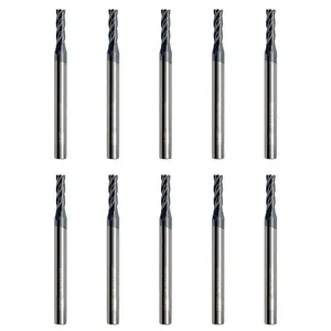 LU&MN Carbide Square End Mill 4 Flute 3/32" 4T for Milling Alloy Steels, Hardened Steel, Metal & More - Ideal for DIYers & Professionals Cutting Tool