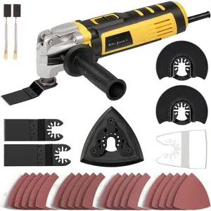 Oscillating Tool, 3.5A Oscillating Multi Tool Kit with 6 Variable Speed, 4° Oscillation Angle, Quick Release System and 30-Piece Accessory Set for Cutting, Sanding, Grinding