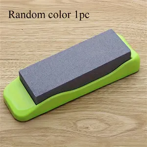 1 Piece Premium Double Sided Knife Sharpening Stone - Durable Highly Abrasive Knives with Non-Slip Base - Easy to Sharpen Knives with Precision for Home Kitchens and Food Trucks