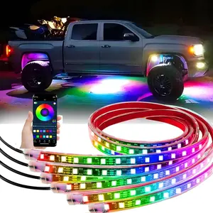 DREAMIZER 6 Pcs Underglow Lights for Car Led Strip Lights with RGB Dream Color Chasing APP Control 12V Flexible LEDs Underbody Lights Waterproof Underglow Led Light Kit
