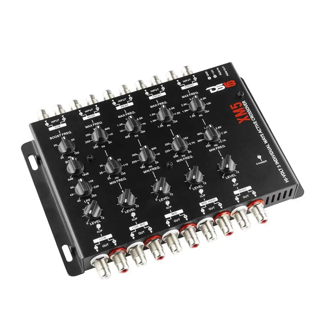 DS18 XM5 High Volt 5-Way Car Audio Active Crossover with Bass Boost