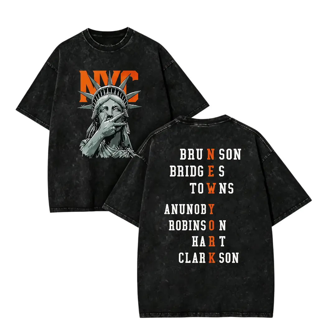washed cotton NewYork 2 side Graphic T-Shirt Sweatshirt Hoodie, Basketball Fans Apparel, Knicks Basketball Style Shirt, Basketball Streetwear, Orange Letter Graphic, Vintage Concert Game Day Gift For Fans, Unisex Top, Vibes