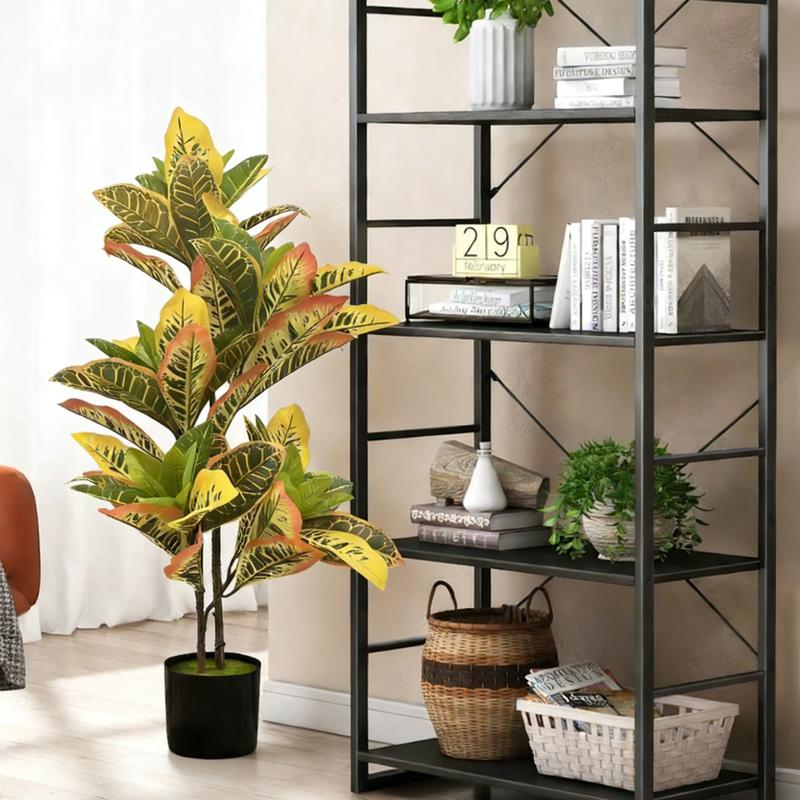 3.2FT Color-Changing Ficus Microcarpa Artificial Tree - Vibrant Potted Decor for Home, Office, Courtyard & Garden