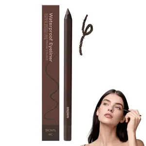 24 Hr Waterproof Eyeliner Duo Sharpenable Eye Pencil, 2025 Upgrade Persona Eyeliner Pencil Waterproof, Long Lasting Eye Liner for Daily Makeup, No Smudging, Fading, Smooth And Easy To Color (Brown)