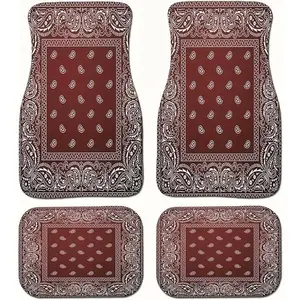 All-Weather Car Floor Mats – Non-Slip 4-Piece Set for Sedans, SUVs & Trucks – Heavy Duty Front & Rear Auto Mats – Waterproof & Easy Clean – Universal Fit Auto Carpets Car Interior Accessory