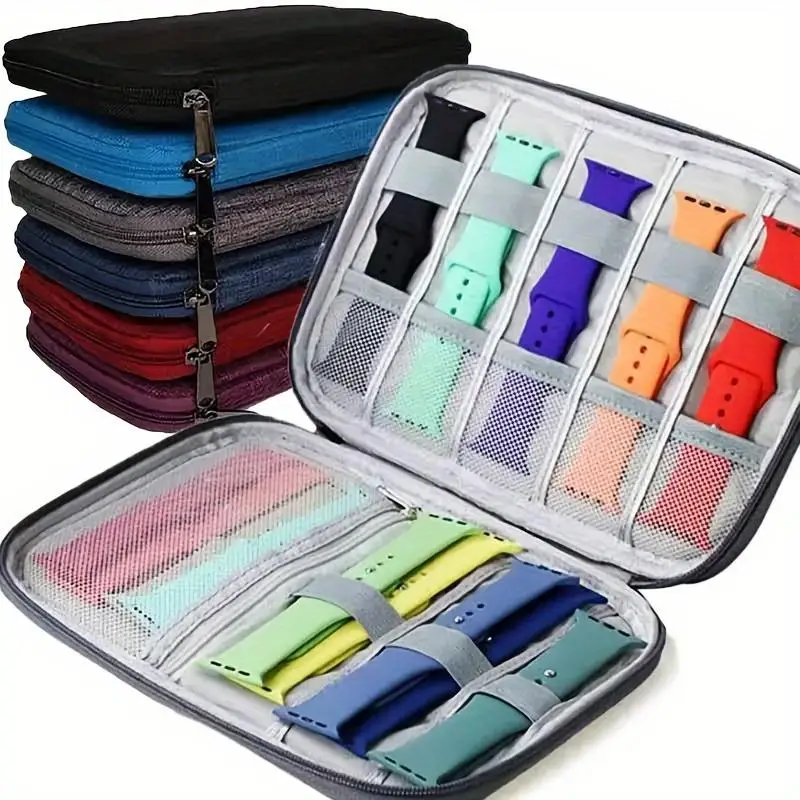 Watch Band Organizer Case, 1 Count Portable Travel Watch Band Storage Bag with Zipper, Organizing Watchband Holder Case for Indoor & Outdoor