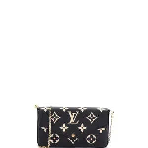 Pre-owned Louis Vuitton material Messenger Bags Felicie Pochette Bicolor Monogram Empreinte Giant by Rebag