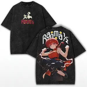 Ranma 1/2 Anime Graphic Tee - Unisex T-Shirt for Fans of Classic Manga Series, Comfortable Cotton Fit with Vibrant Print Design and Nostalgic Streetwear Style