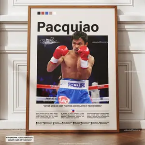 Manny Pacquiao Poster, Pacquiao Print Wall Art, Pacman Decor, Boxing Legend Poster, Boxing Print Gift Idea, Pacquiao Boxing Fan Gift, Icons