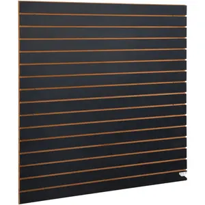 Slatwall Panels, 4 Ft x 2 Ft Black Garage Wall Panels 24H x 48L (Set of 2 Panels), Heavy Duty Garage Wall Organizer Panels for Retail Store Display, Garage Wall, Workshop, Tool Storage, and Craft Organization