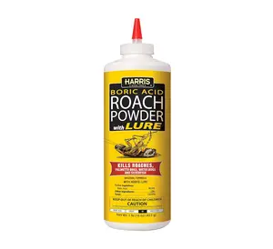 HARRIS Boric Acid Roach and Silverfish Killer Powder w/Lure for Insects (16oz)