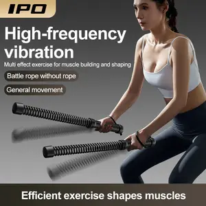 IPO Cordless Battle Ropes for Home Gym Weighted Workout Ropes for HIIT No-Jump Full-Body Exercise Ideal for Men Women Fitness Equipment Festival Gift 1625g 48x30x5cm Workout Training Equipment