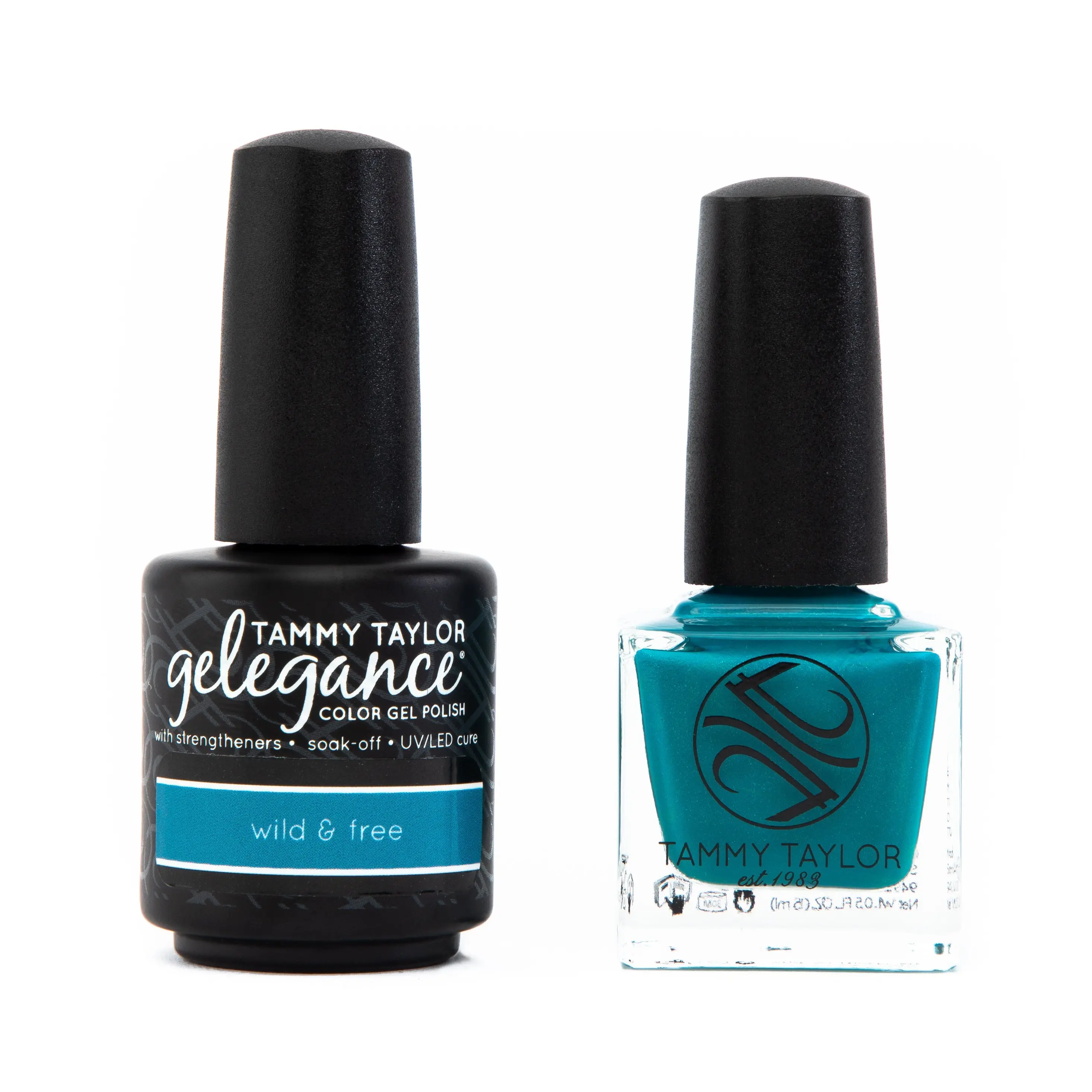 Tammy Taylor Nails Wild & Free Soulmates Color Gel & Nail  Lacquer Polish - Long Lasting, Smooth, Cosmetic, Available in Black & Turquoise