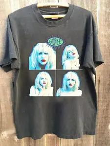 Hole Courtney Love 90s Basic Style Reprint Charcoal Color T shirt Classic