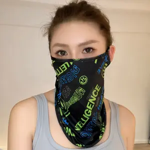 2026 Summer Lightweight UV-Blocking Ear-Loop Face Mask for Women — "Ice Silk" Sunshade & Sun Protection Veil with Integrated Neck Guard, Dust-Proof Face Cover