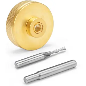 New Upgraded 9500 Router Inlay Kit, Router Inlay Bushing Kit, Solid Brass Inlay Kit for 1/4 Templates