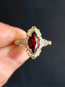 Retro Marquise Cut White Cubic Zirconia Wedding Ring, Statement Multi Ring for Women Engagement Proposal Jewelry Gifts, Jewelry Suitable for All Seasons, Daily Unique Gifts, Birthday Anniversaries, Elegant Exaggerated Ring