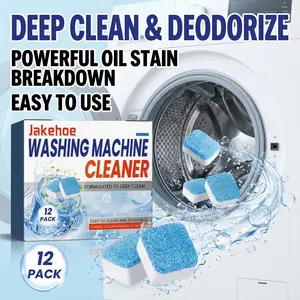Washing Machine Cleaner Tablets for Drum Washing Machine Tub Cleaner Remove Odor Dirt Stain Cleaning Tablets