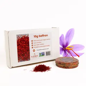 Saffron Reserve Authentic Saffron Premium Super Negin A+ Grade Non-GMO Organic Lab Tested Pure Red Flavor Spice for Tea Paella Rice Desserts with Free Recipe Book 10g