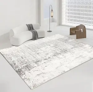 H&D Modern Faux Silk Low Pile Area Rug Soft Smooth Microfiber Mat for Living Room Bedroom Non-Slip Rubber Backing, Non-Shedding, Stain-Resistant, Dust-Release, Easy to Clean, Machine Washable, Waterproof, Kid & Pet Friendly