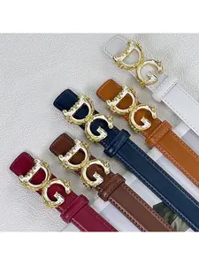 Women's Fashion PU Belt Four Seasons Universal Non-perforated Adjustable Stylish Belts Multi-color Optional Dress Skirt Dress Coat