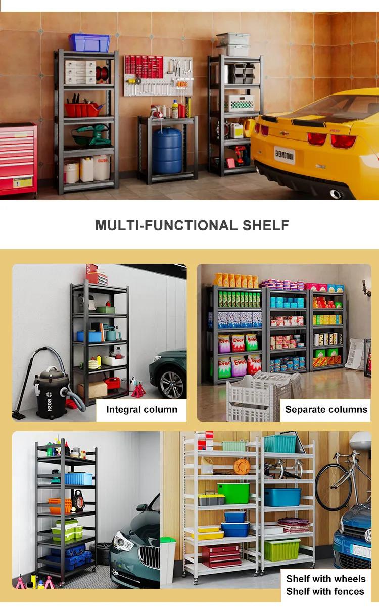 USA Warehouse Sends to Customer Garage Steel 5 Layer Home Steel Boltless Garage Storage Rack Shelves Racks Warehouse Racking
