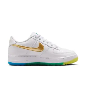 Youth Nike Air Force 1 WC White/Metallic Gold-Soar (IR3538 100) (GS)