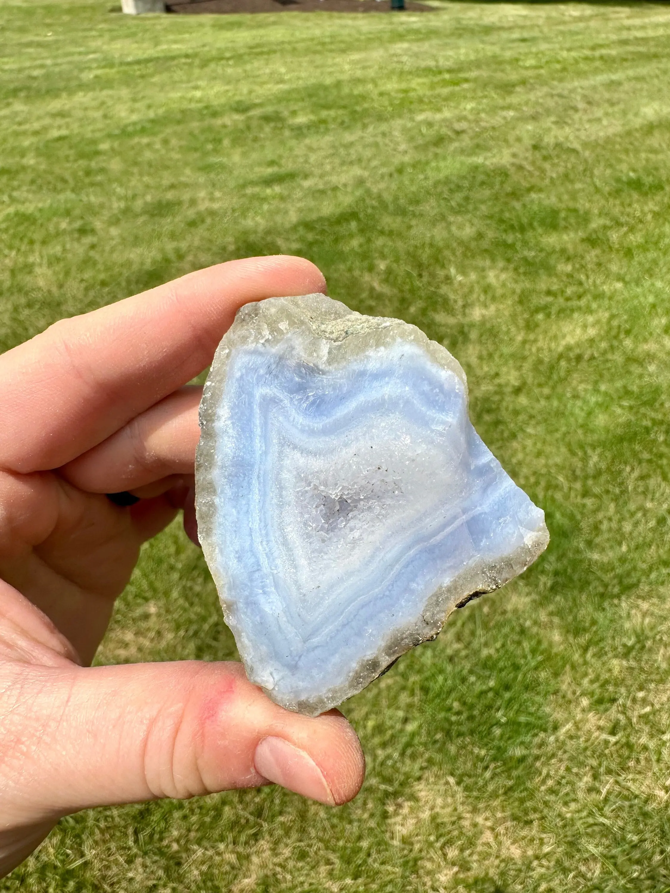 Raw Blue Lace Agate - Communication, Focus, Calming - Multiple Sizes Available