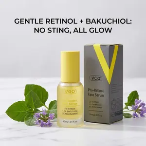 VGO Gentle Pro-Retinol Serum  Bakuchiol & Niacinamide | Anti-Aging & No-Sting Formula | Reduces Pores & Dark Spots (30ml)