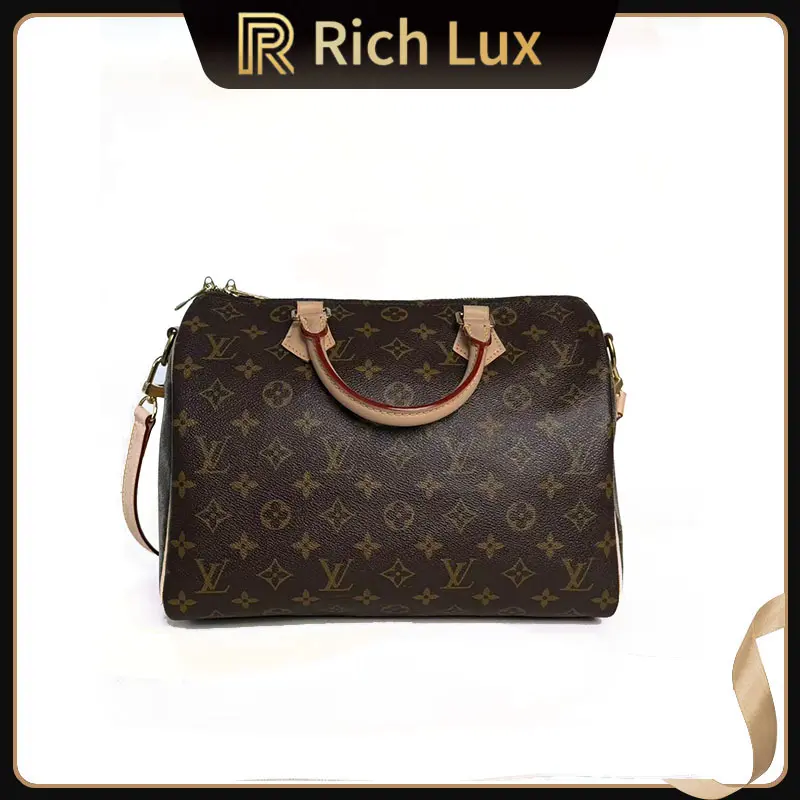 Pre-owned Louis Vuitton LV Speedy 30 Monogram Crossbody Shoulder Tote, Daily Elegant Fashion Shoulder Bag