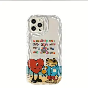 Fun cartoon beach heart frog B-S phone case, suitable for iPhone 17/16/15/14/13/12/11/Pro/Pro Max/Plus/X/XS/XS Max, a Christmas gift for friends, family, and yourself., Accessories, Smartphone, Cellphone