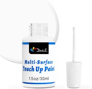 Quick & Easy Touch Up Paint for Wall, Door, Cabinets, Metal, Appliance, Wood, Furniture, 1.5 Fl Oz (Semi Gloss, White)
