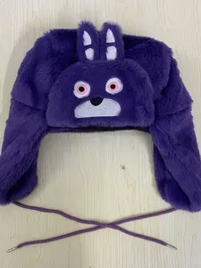 American Cartoon Cute Plush Hat, Bunny Fleece Ear Warmer Beanie, Unisex All-Season Warm Hat, Fashionable and Cozy Headwear