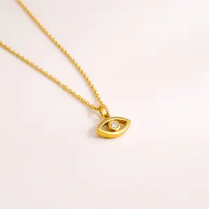 Evil Eye Necklace, Evil Amulet Charm Necklace, Turkish Nazar Necklace, Evil Eye Symbol Pendant Gift For Sister, Evil Eye Bridesmaid Pendant