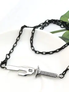 Anime Weapon Model Pendant Bracelet, Casual Alloy Handmade Jewelry, Fashionable Personalized Gift Accessory, All Seasons, Alloy Chain, Casual Trendy Jewelry, Versatile Accessory