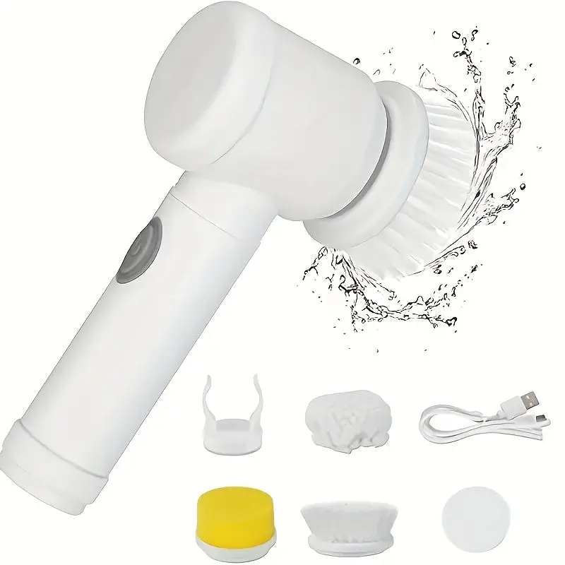 1pc Electric Spin Cleaning Brush USB Rechargeable Handhelds