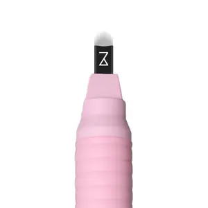 M Mellie's Signature Microblading Eyebrow Pen (Pack of 10) - Disposable Microblading Pen with Sterilized Blade, Comfortable Rubber Grip and Pigment Sponge for Flawless Bro (U18 NANO .15mm, Pink)