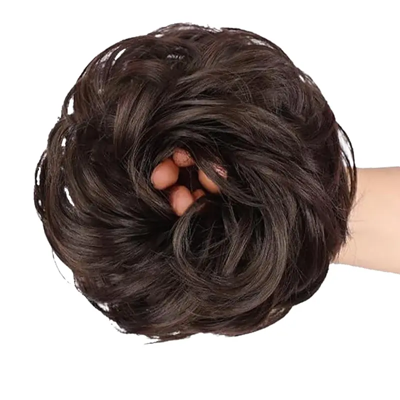 Fashionable Elegant Wavy Hair Bun, Natural Fluffy Hair Bun, Soft Synthetic Hair Bun, Fake Hair Bun for Women & Girls, Suitable for Daily Use, Synthetic Hair Piece