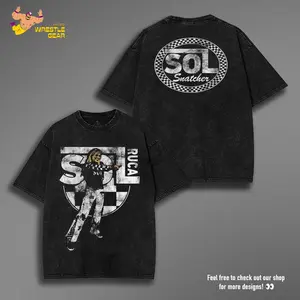 WWE SOL RUCA Washed T-Shirt | Vintage Graphic Design | Iconic Wrestling Print | Classic Fan Apparel Cotton Fabric