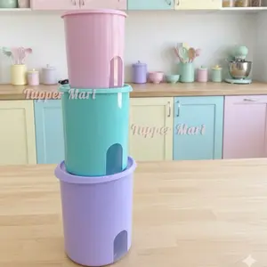 Set One Touch Storage Containers in Pastel Colors
